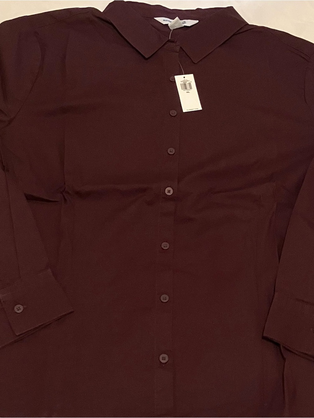 Men's Burgundy Old Navy Button Down Shirt 2X Brand New Tags On!